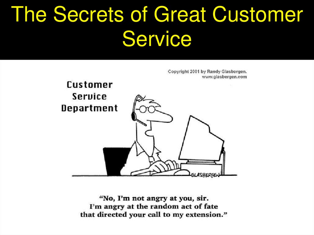 The Secrets Of Great Customer Service Online Presentation