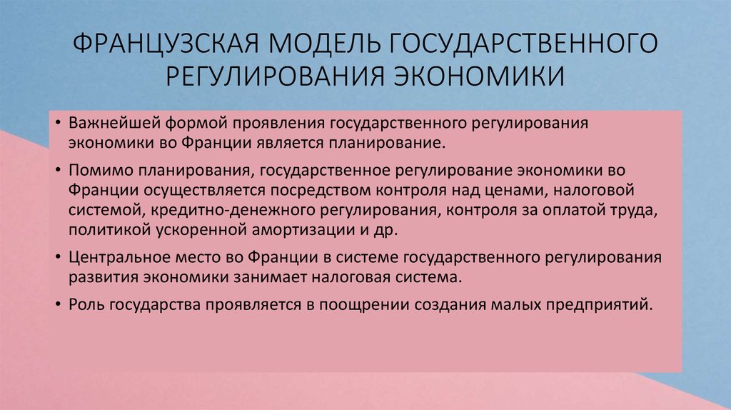 Государственное регулирование экономики презентация