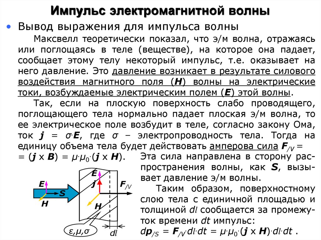 Энергия электромагнитного импульса