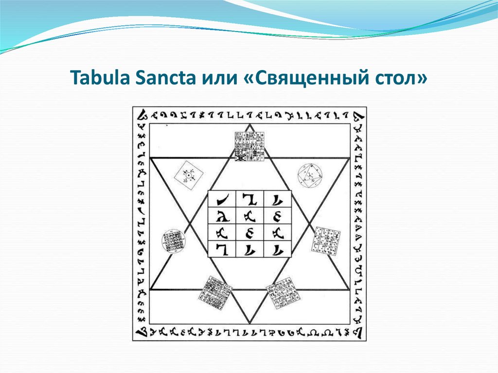 Tabula Sancta или «Священный стол»