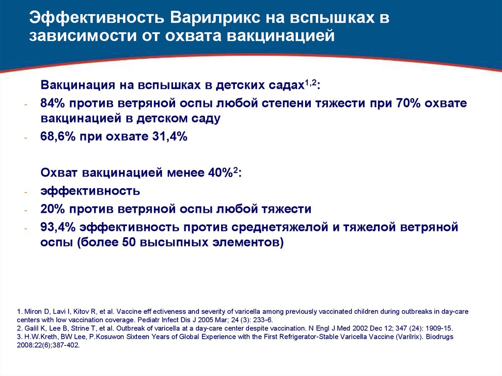 Варилрикс схема вакцинации детей после 2 лет