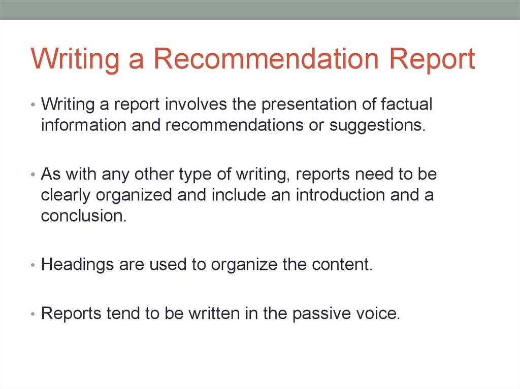 how to create recommendation in research