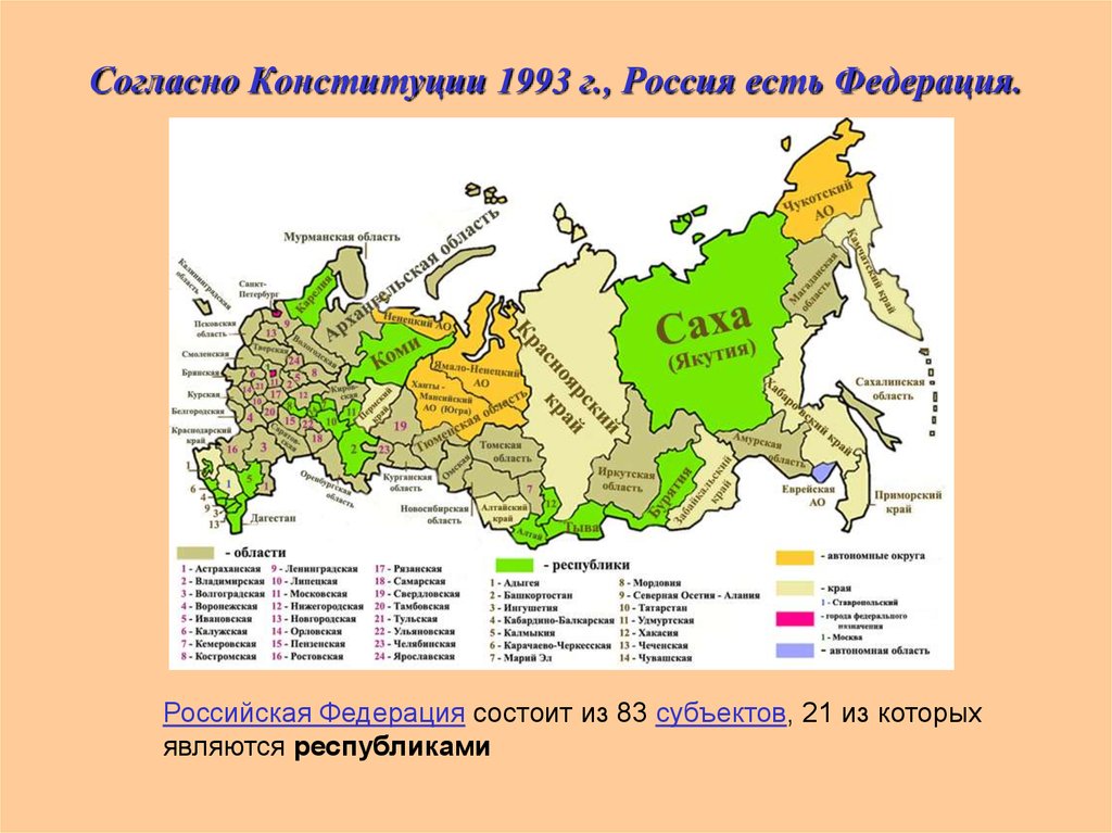 Карта автономных республик