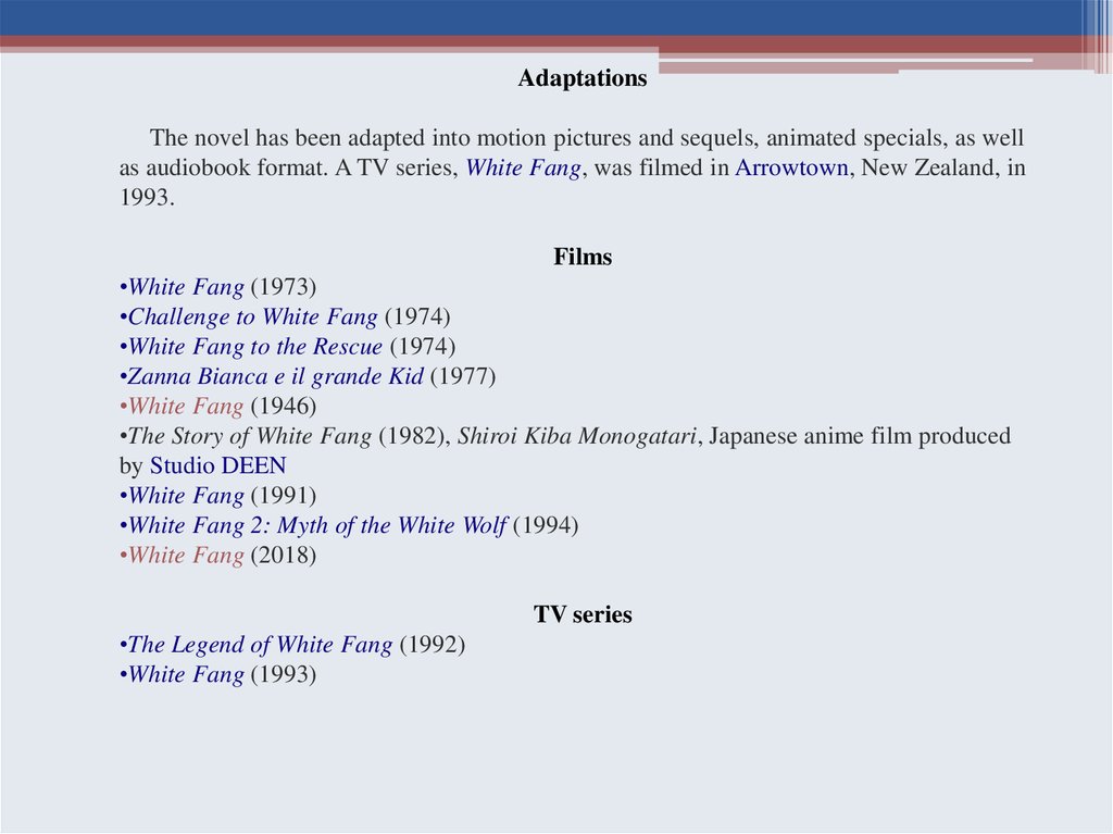 Курсовая работа по теме Adverbs in the literature as an example the story of Jack London's 'White Fang'