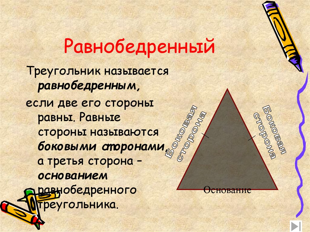 Как называются стороны карт. Равные стороны равнобедренного треугольника называются. Признаки равнобедренного треугольника 7 класс. Теория равнобедренного треугольника. Как называется треугольник с равными сторонами.