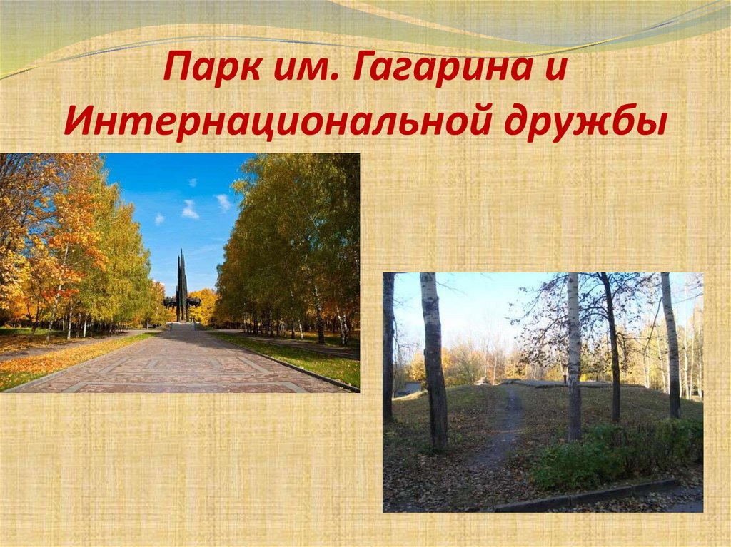 Парк им. Гагарина и Интернациональной дружбы