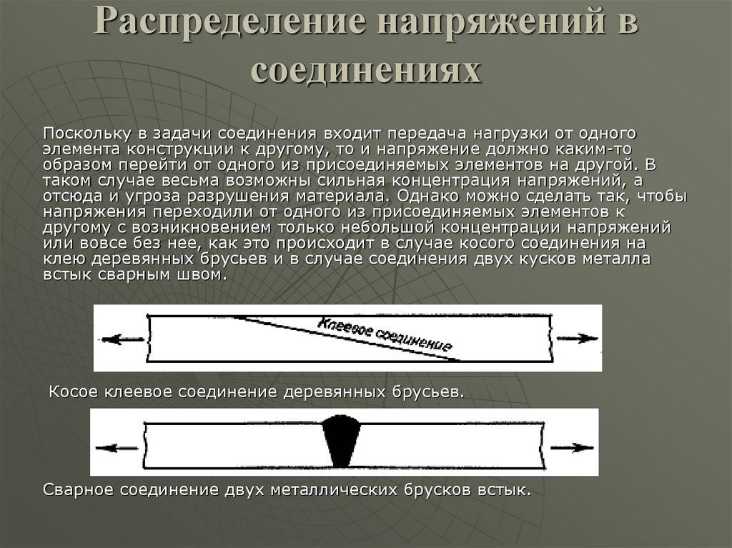 Каким образом переходит. Распределение напряжений. Соединение полос металла. Распределение напряжений в металле. Напряжение в конструкции это.