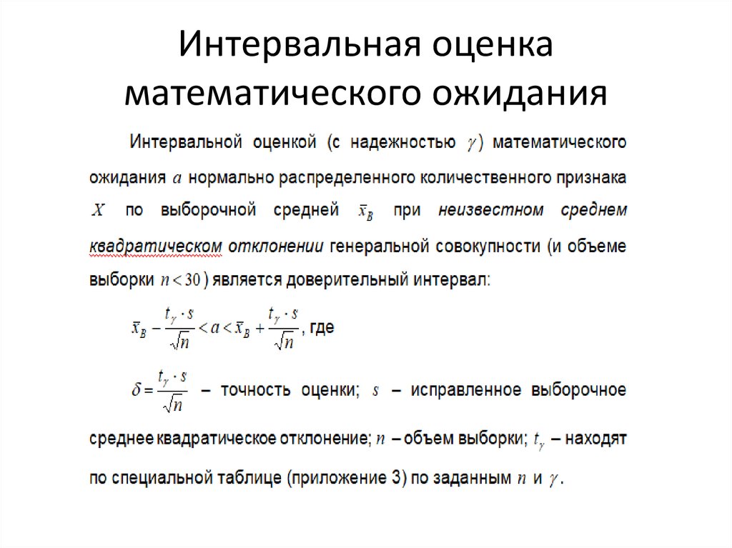 Оценки математического ожидания нормального распределения