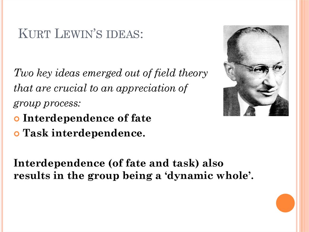 Kurt Lewin’s ideas: