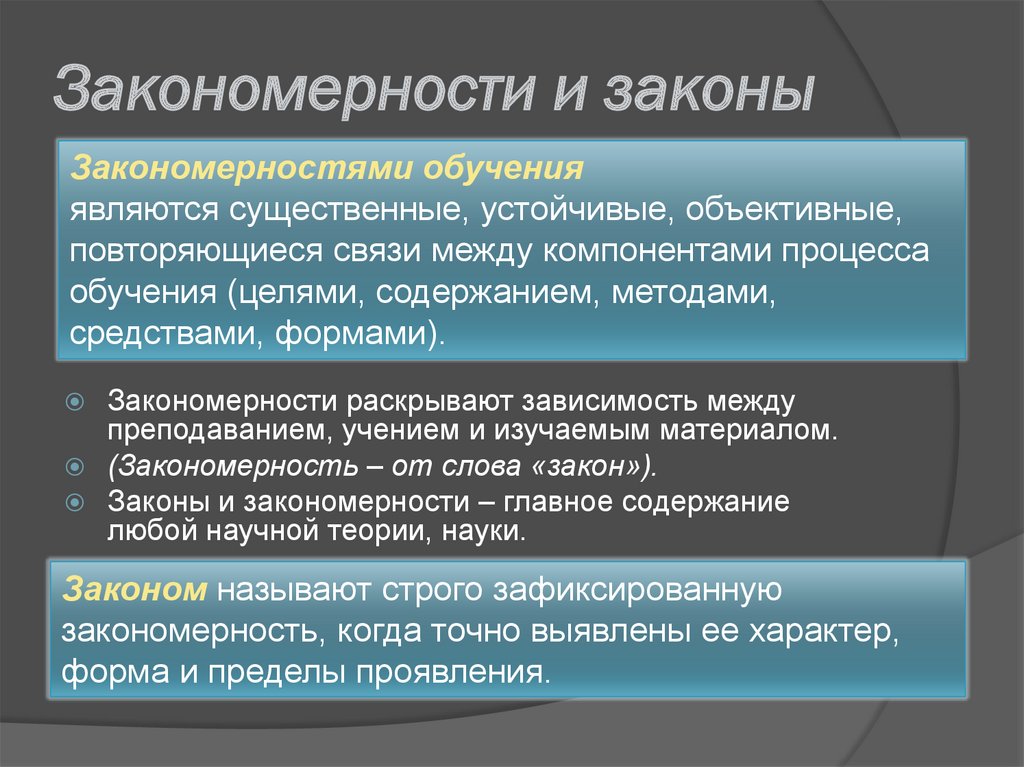 В чем состоят закономерности проявления. Композиционные закономерности. Закономерности в дидактике. Дидактика законы и закономерности. Законы и закономерности в дидактике.