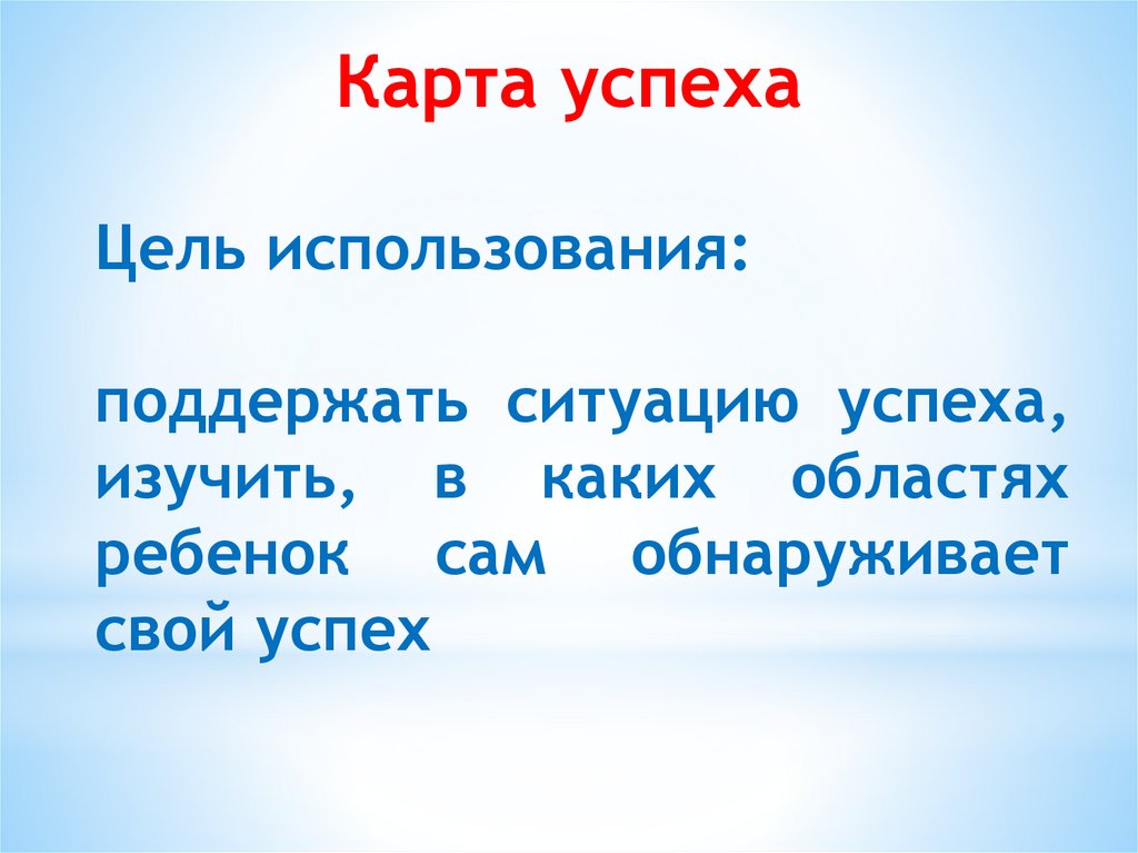 Карта успеха