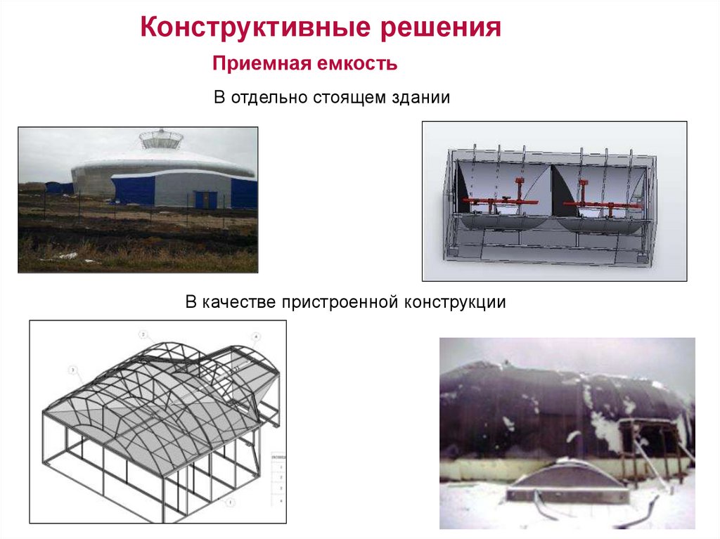 Конструктивные решения Приемная емкость