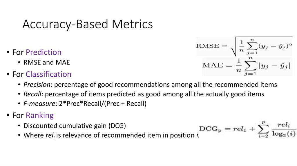 Accuracy-Based Metrics