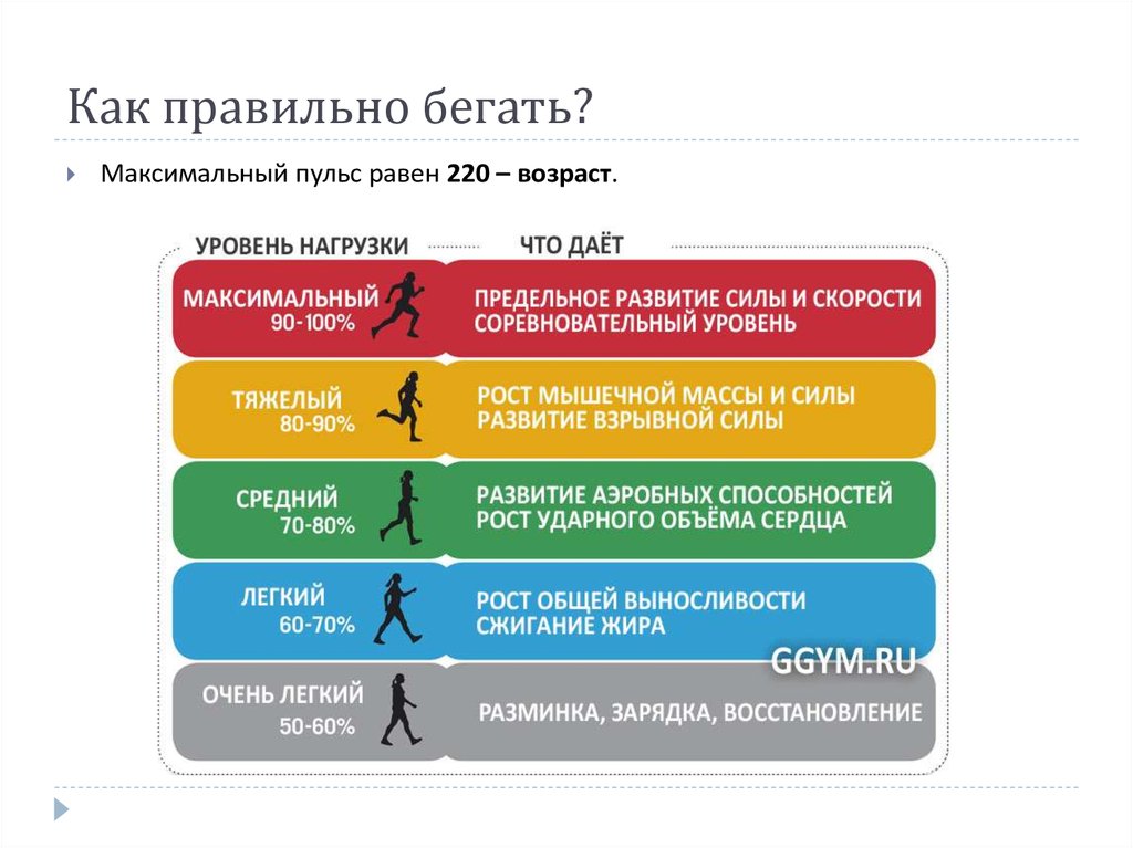 Как правильно бегать. Как правильно бегать пульс. Максимальный пульс. Пульс 220-Возраст.