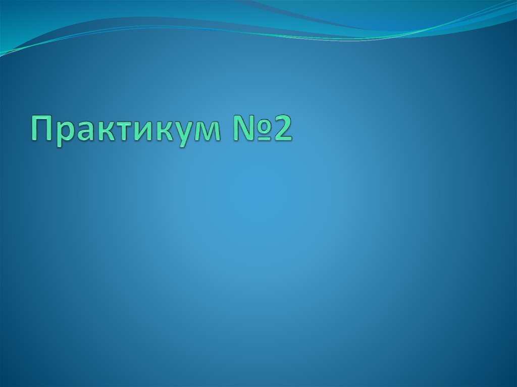 Практикум №2