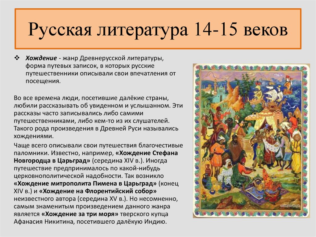 Русские произведения 15 века