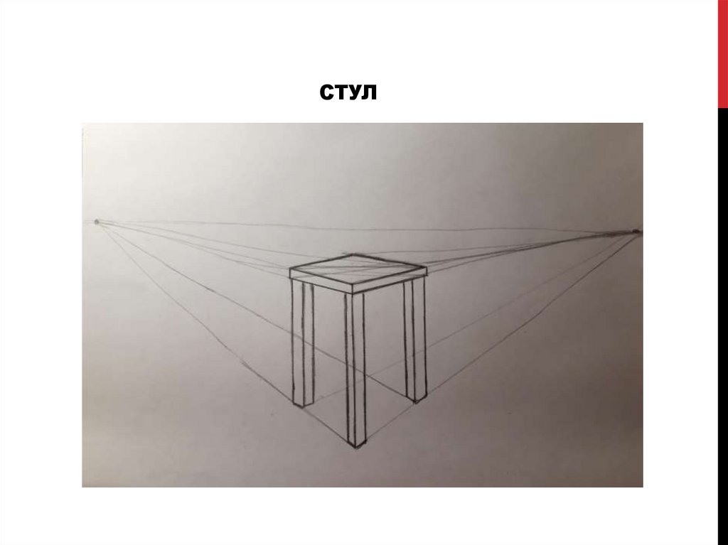 Стул в перспективе рисунок
