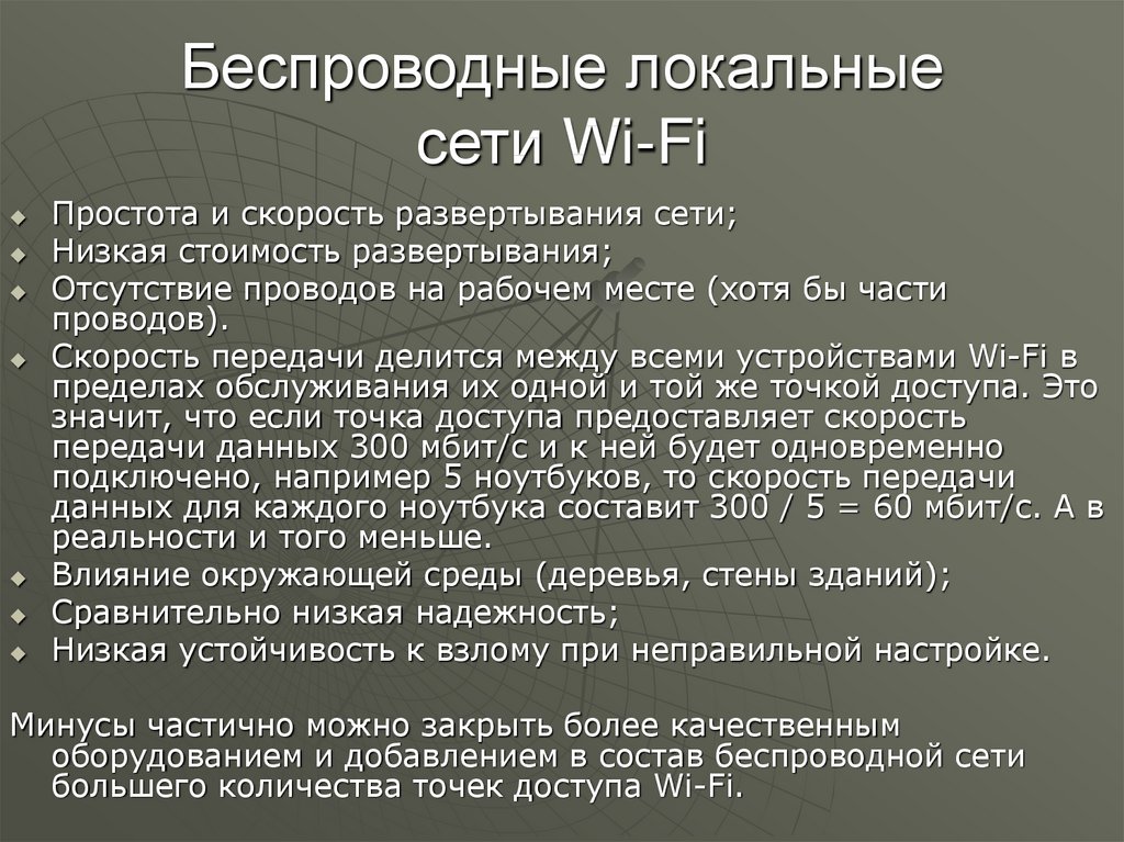 Беспроводные локальные сети Wi-Fi