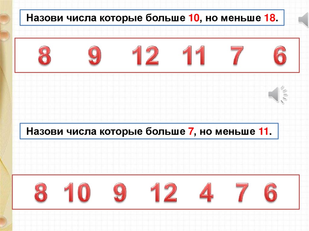 Как называется число лет которое. Числа больше 5 и меньше 10. Числа которые меньше 9. • Какое число больше восьми, но меньше десяти?. Любое число.