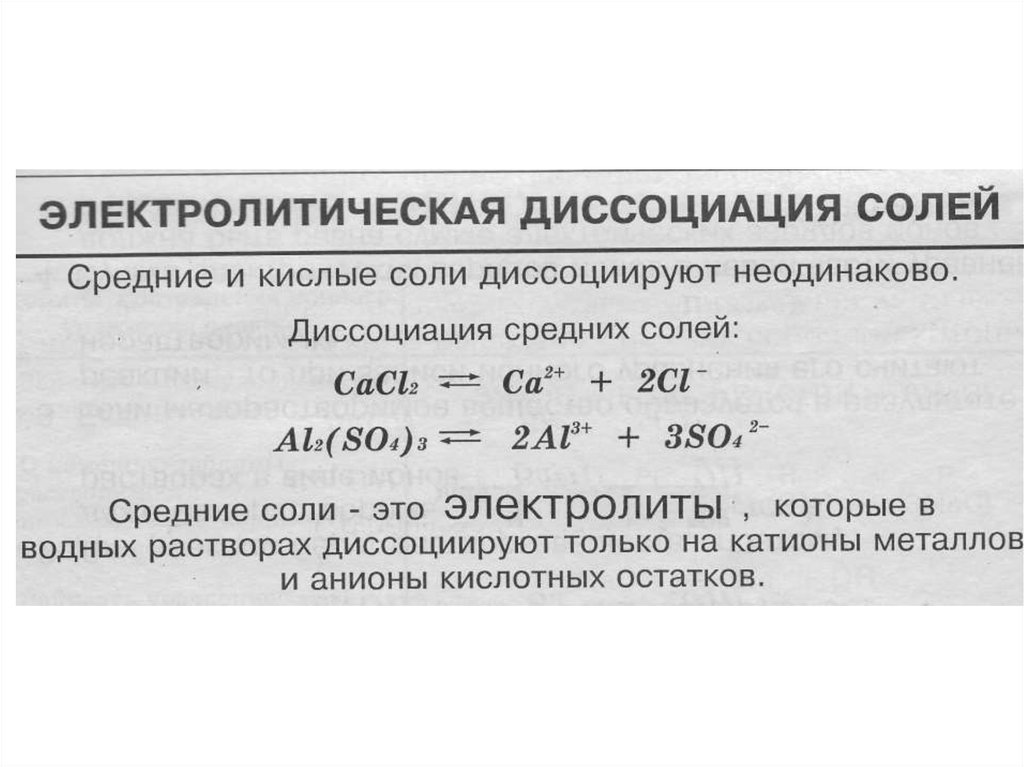 Теория электролитической диссоциации контрольная