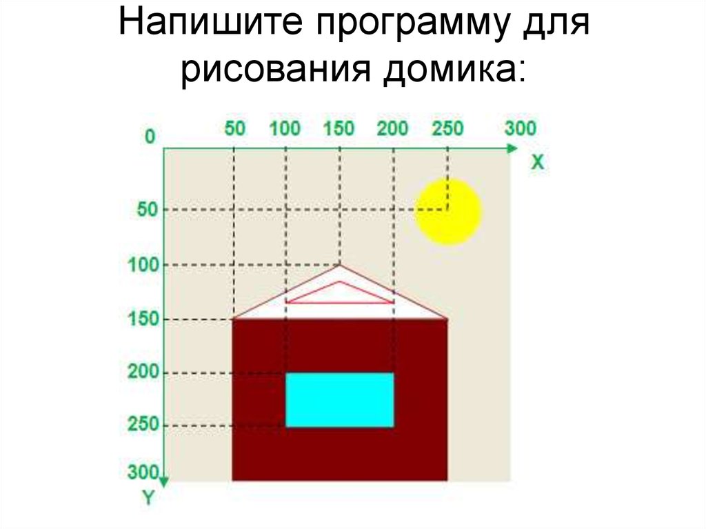 В бейсике нарисовать домик