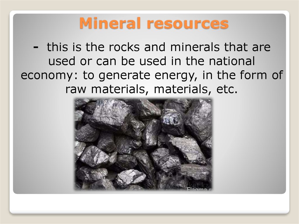 Natural resources - online presentation