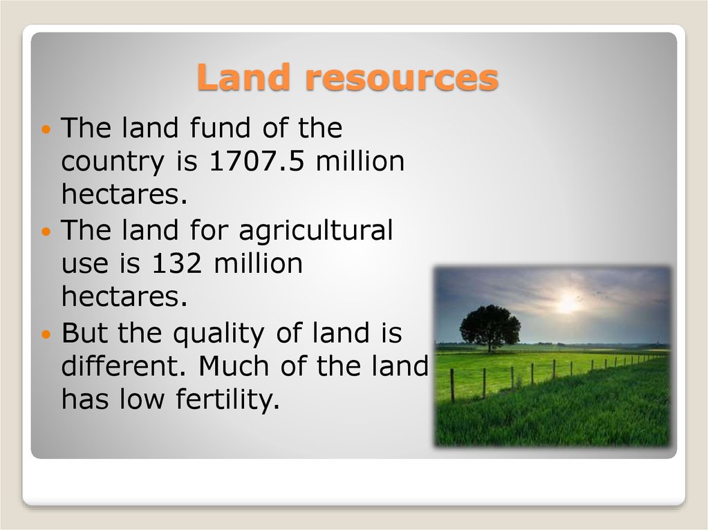 Land resources