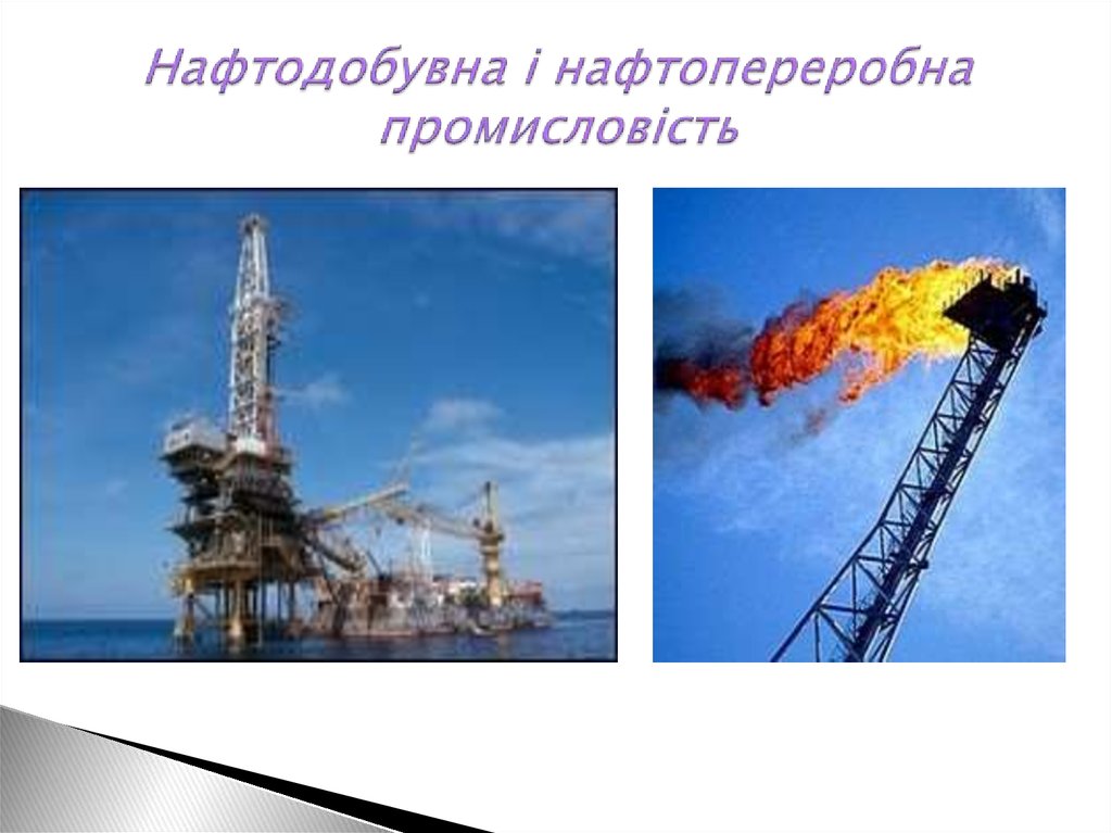 Нафтодобувна і нафтопереробна промисловість