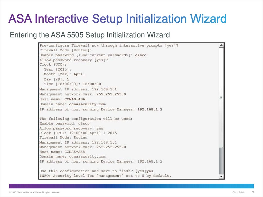 ASA Interactive Setup Initialization Wizard