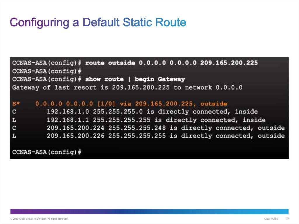 Configuring a Default Static Route