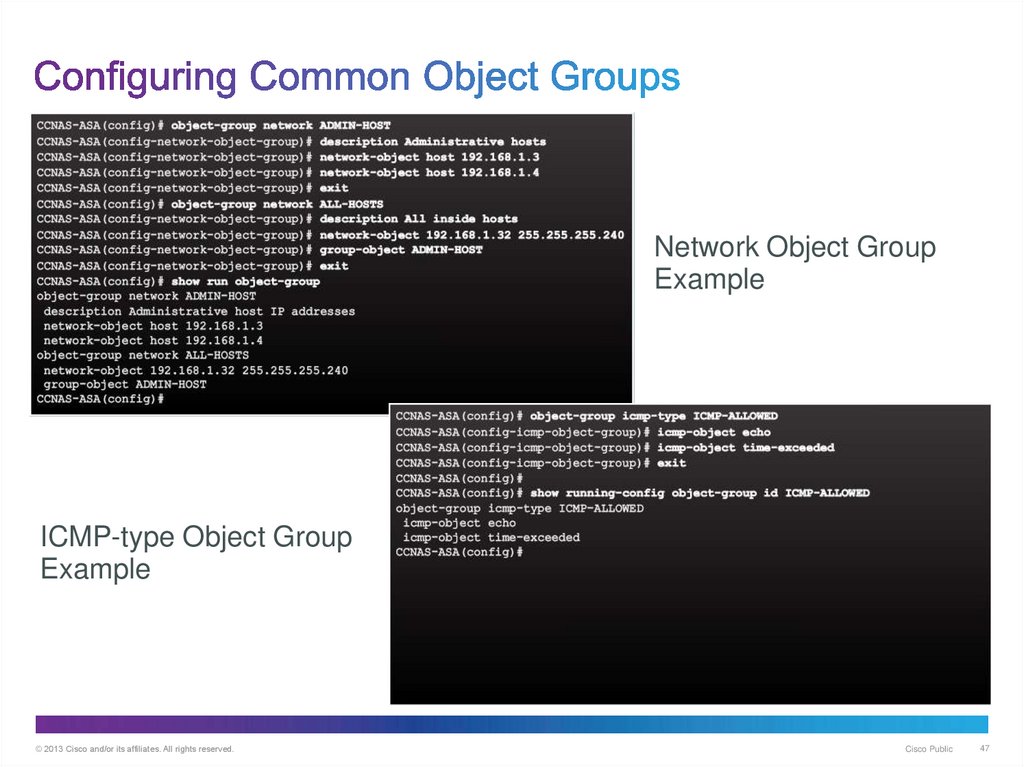 Configuring Common Object Groups