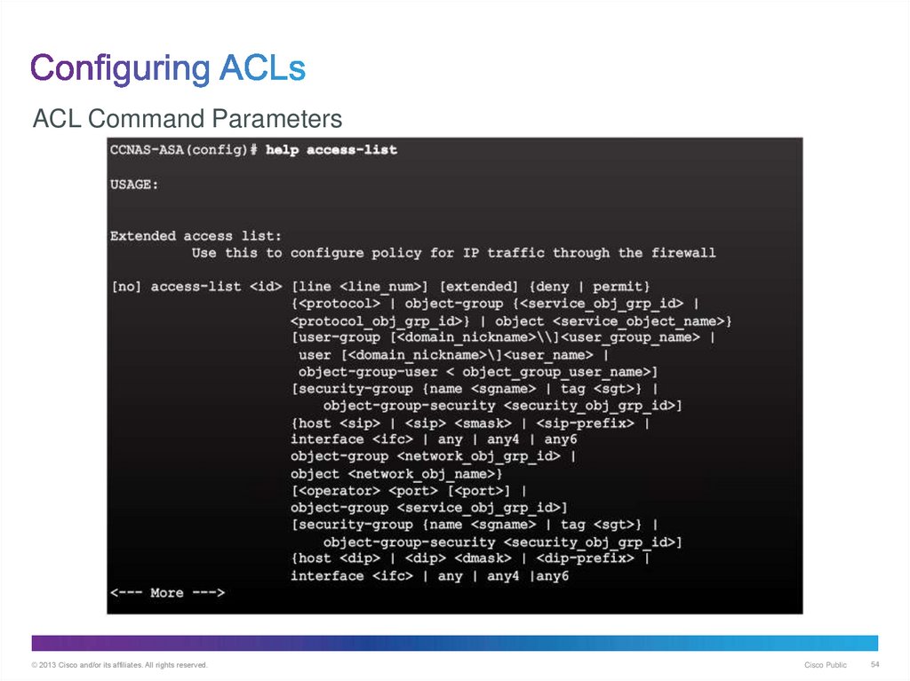 Configuring ACLs