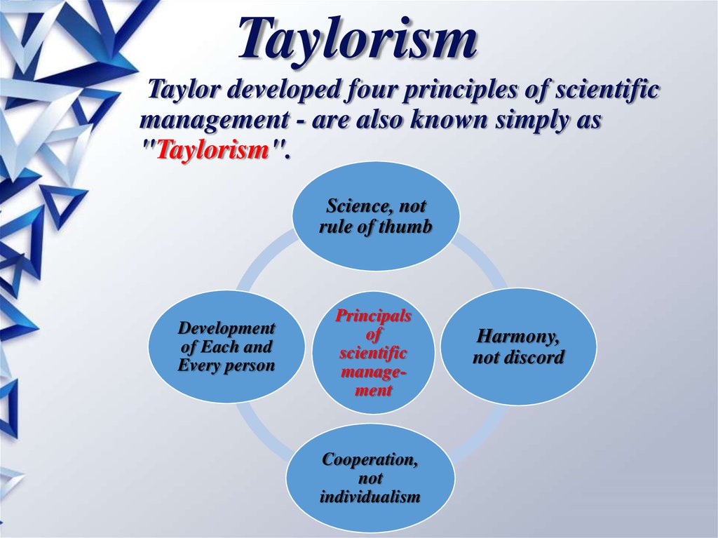 fw taylor scientific management theory