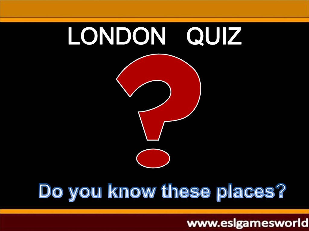 London Quiz book. Квиз презентация