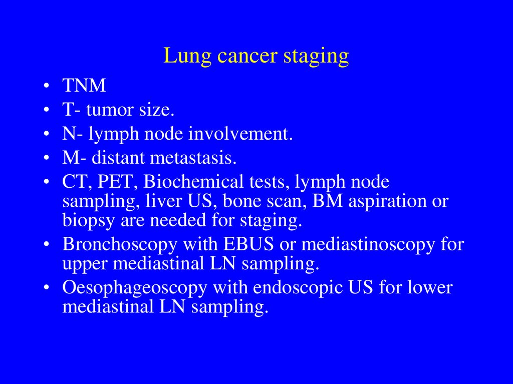 Lung cancer staging