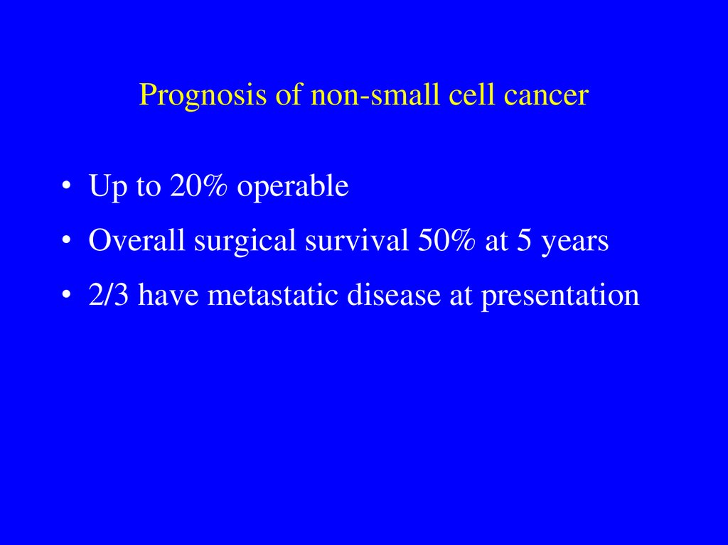 Prognosis of non-small cell cancer