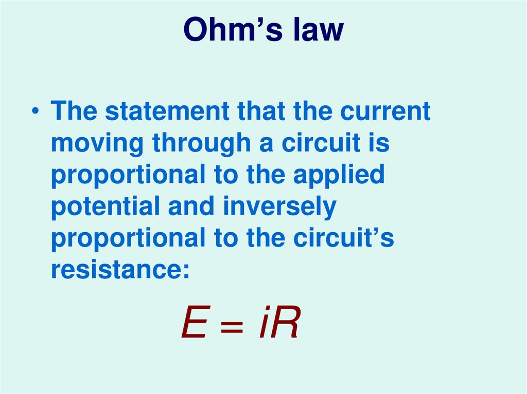Ohm’s law