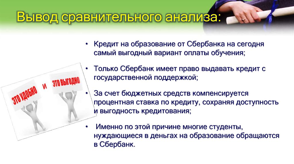 Кредит на оплату образования. Вывод по сравнительному анализу. Сравнительный анализ вывод. Выводы сопоставительного анализа. Вывод о кредитах.