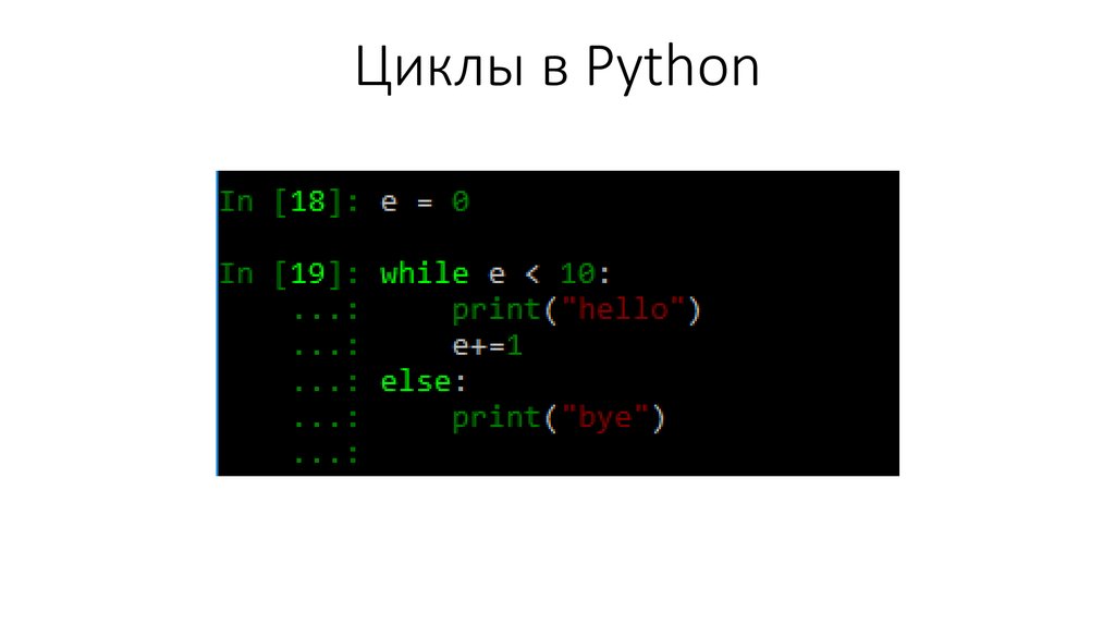 Циклы на питоне презентация