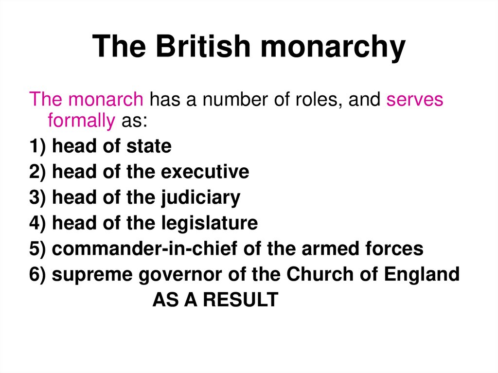 The British monarchy