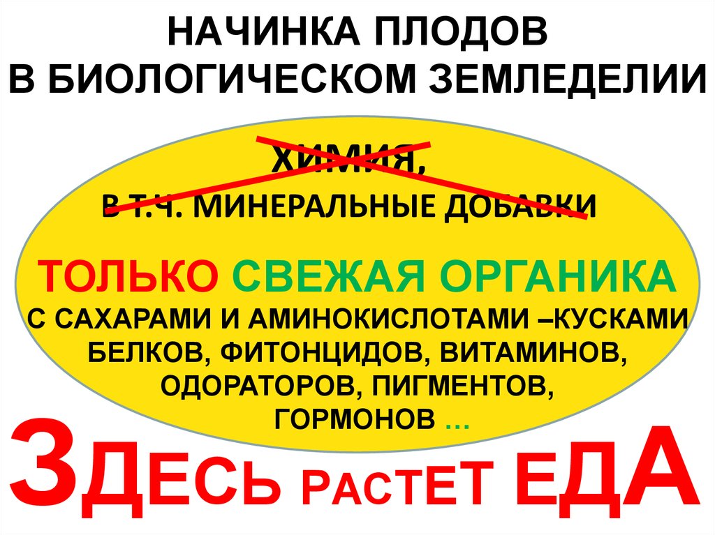 НАЧИНКА ПЛОДОВ В БИОЛОГИЧЕСКОМ ЗЕМЛЕДЕЛИИ