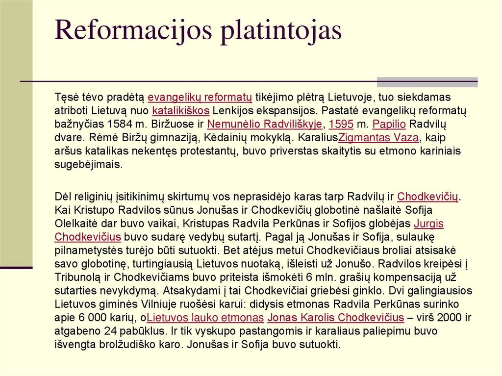 Radvilos Mikalojus Konstantinas Radvila Naslaitėlis Online Presentation