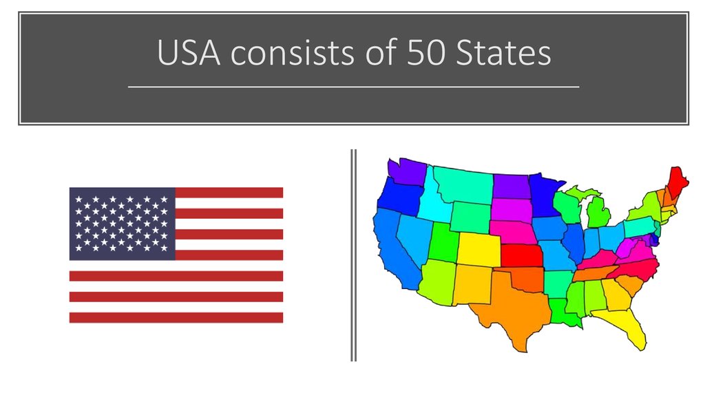 USA consists of 50 States