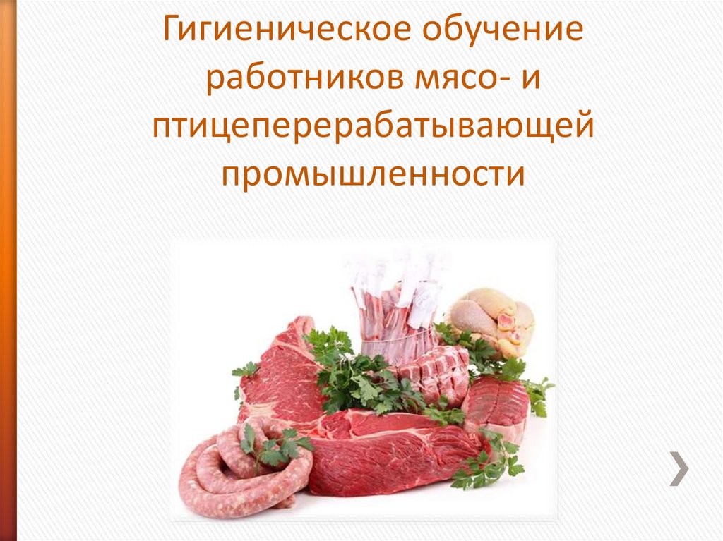 Санитарные правила мясной промышленности