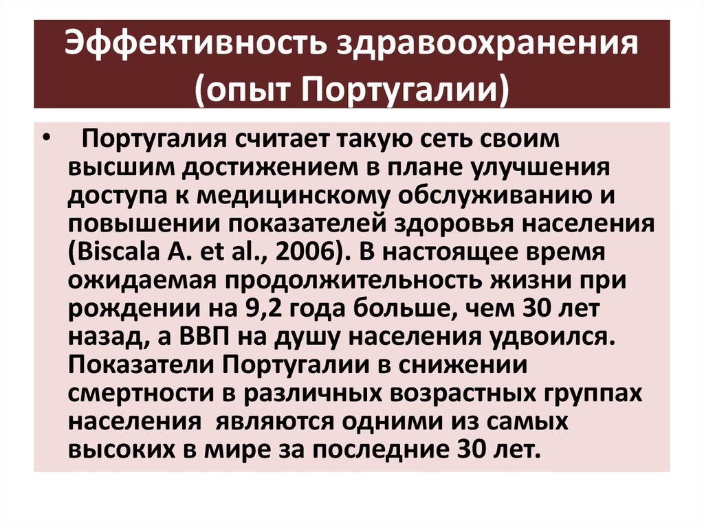 Эффективность в здравоохранении презентация