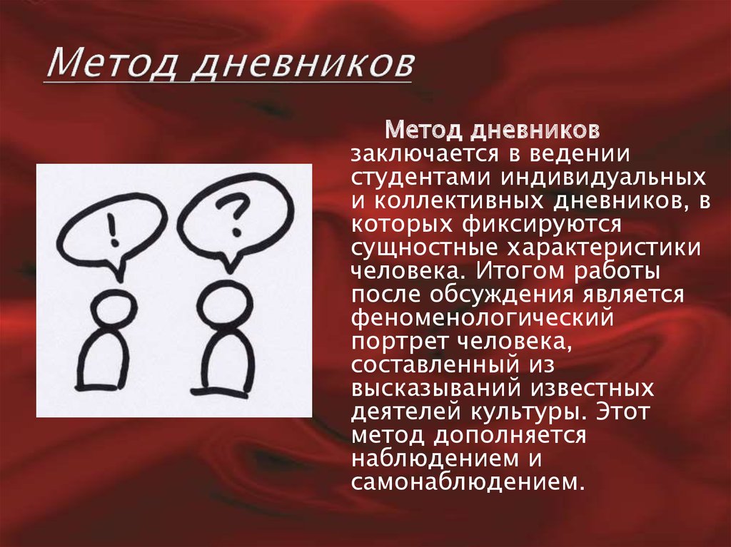 Заключается в ведение в. Метод Дневников. Метод Дневников (журналов). Методика дневник. Дневниковый метод исследования в социологии.