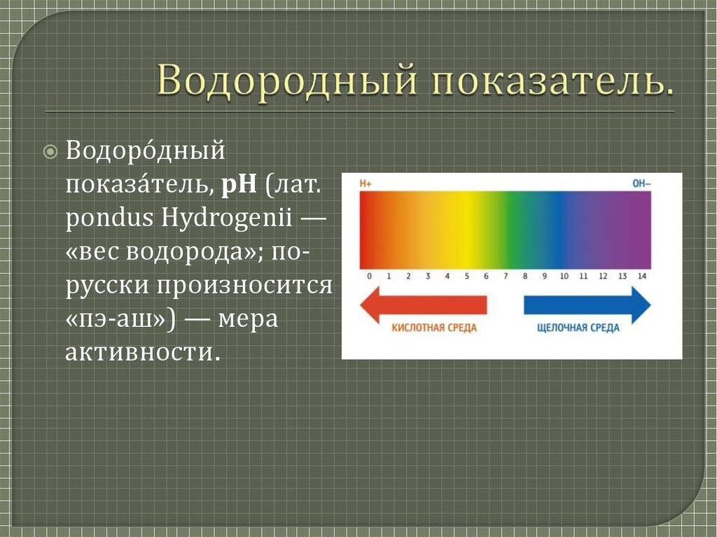 Водородный показатель рн