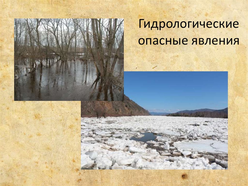 Гидрологические природные явления возникают