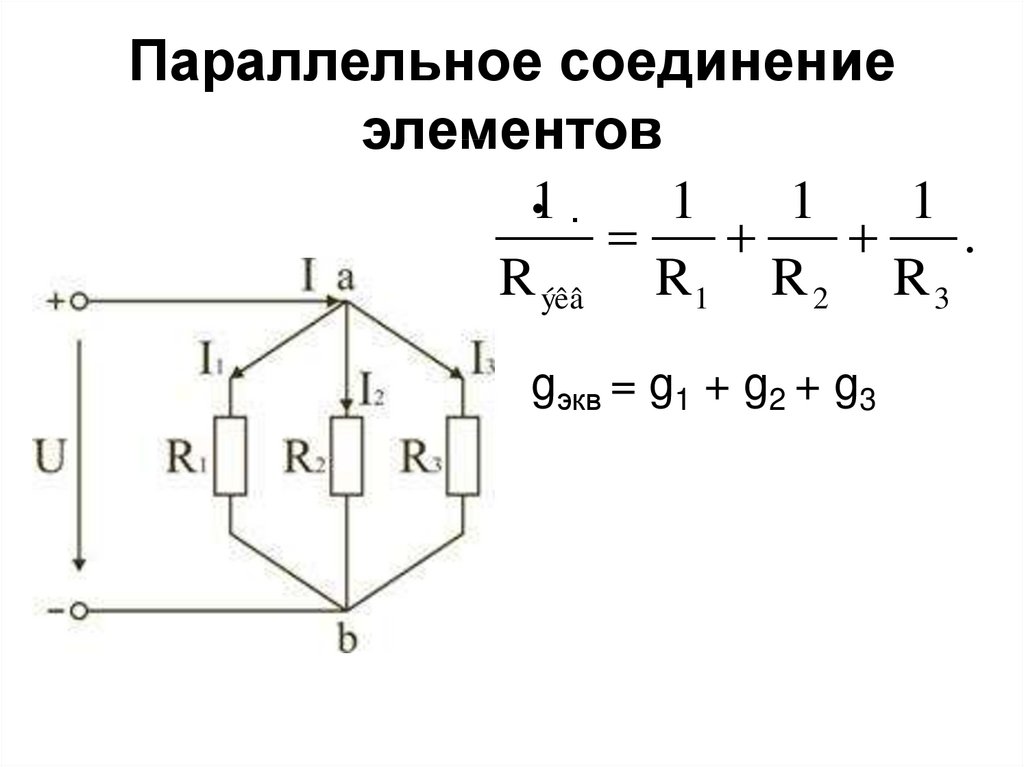 Параллельное соединение элементов
