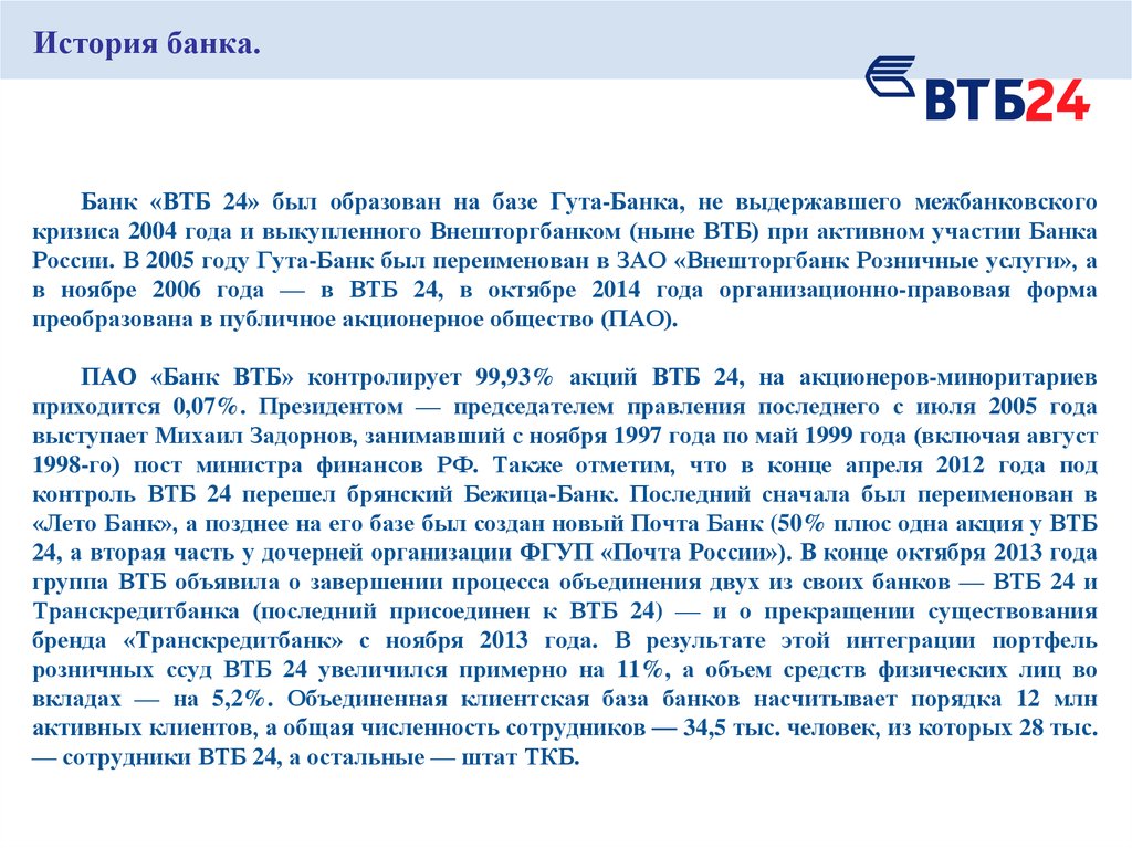 Презентации втб банка